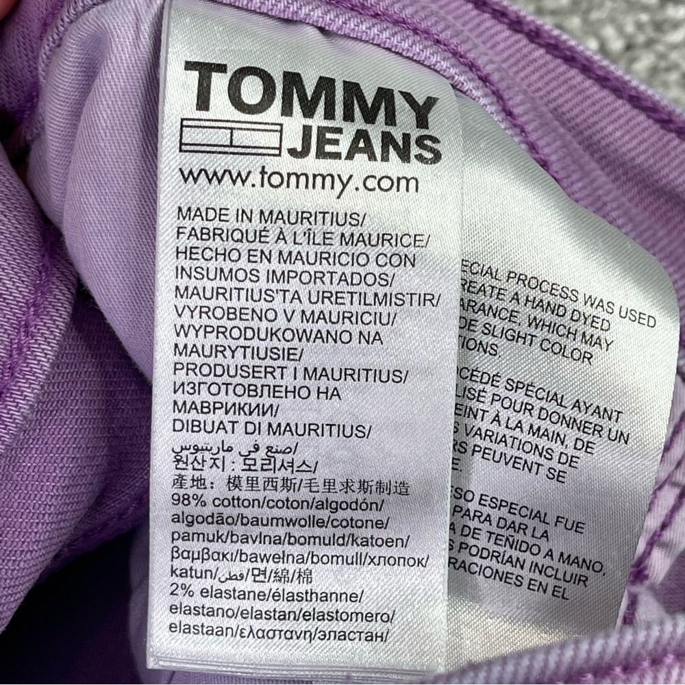 Tommy Jeans Women’s 26X26.5* Purple Tapered High Rise Vintage - Picture 7 of 14